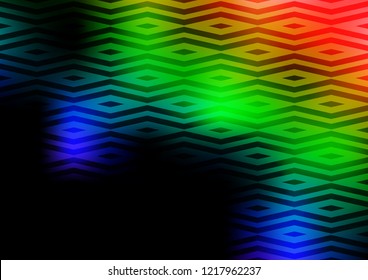 Dark Multicolor, Rainbow vector cover in polygonal style. Beautiful illustration with triangles in nature style. Best design for your ad, poster, banner.