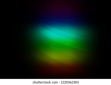 Dark Multicolor, Rainbow vector cover with long lines. Shining colored illustration with narrow lines. The pattern can be used for websites.