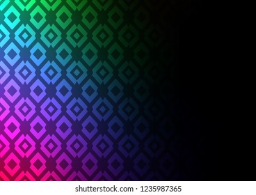 Dark Multicolor, Rainbow vector cover in polygonal style. Decorative design in abstract style with rectangles. Best design for your ad, poster, banner.