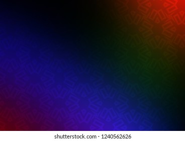 Dark Multicolor, Rainbow vector cover in triangles, cubes. Abstract gradient illustration with triangles, cubes. Pattern for commercials.