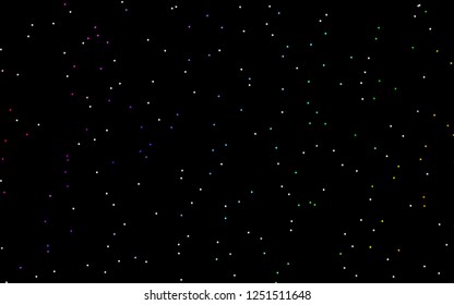 Dark Multicolor, Rainbow vector cover with small and big stars. Modern geometrical abstract illustration with stars. The pattern can be used for wrapping gifts.