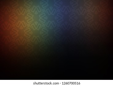Dark Multicolor, Rainbow vector cover in triangles, cubes. Abstract gradient illustration with triangles, cubes. Template for wallpapers.