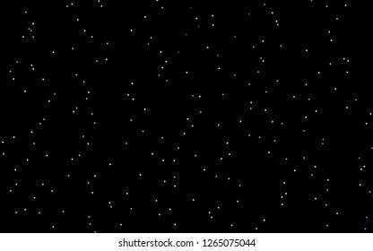 Dark Multicolor, Rainbow vector cover with small and big stars. Modern geometrical abstract illustration with stars. Best design for your ad, poster, banner.