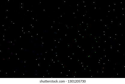 Dark Multicolor, Rainbow vector cover with small and big stars. Modern geometrical abstract illustration with stars. The template can be used as a background.