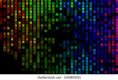 Dark Multicolor, Rainbow vector cover in polygonal style. Rectangles on abstract background with colorful gradient. Smart design for your business advert.