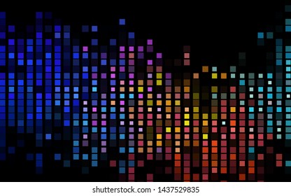 Dark Multicolor, Rainbow vector cover in polygonal style. Modern abstract illustration with colorful rectangles. Smart design for your business advert.