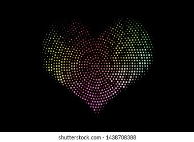 Dark Multicolor, Rainbow vector cover in polygonal style. Abstract gradient illustration with rectangles. Smart design for your business advert.