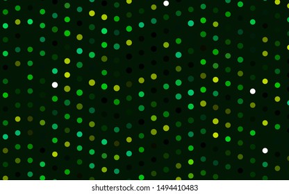 Dark Multicolor, Rainbow vector cover with spots. Glitter abstract illustration with blurred drops of rain. Design for posters, banners.