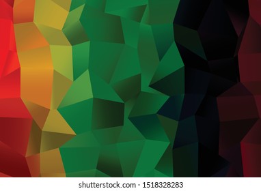 Dark Multicolor, Rainbow vector cover with polygonal style. Glitter abstract illustration with rectangular shapes. Pattern for commercials.