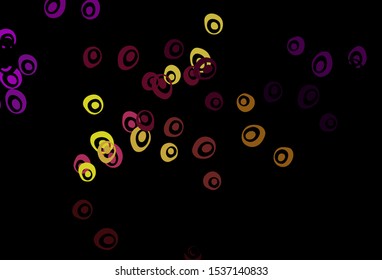 Dark Multicolor, Rainbow vector cover with spots. Modern abstract illustration with colorful water drops. Pattern for beautiful websites.