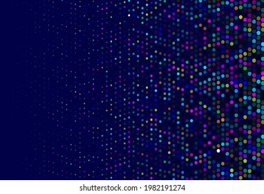 Dark Multicolor, Rainbow vector cover with spots. Abstract illustration with colored bubbles in nature style. Pattern for beautiful websites.