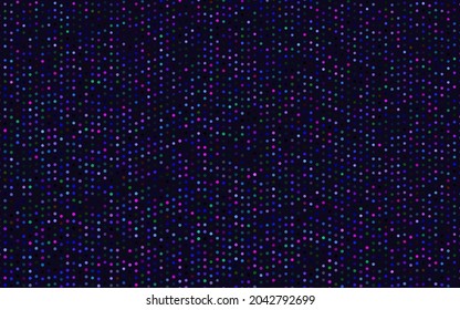 Dark Multicolor, Rainbow vector cover with spots. Illustration with set of shining colorful abstract circles. Template for your brand book.