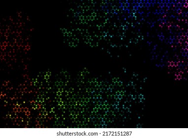 Multicolor oscuro, cubierta vectorial arco iris con estilo poligonal. Ilustración con un conjunto de rectángulos coloridos. Plantilla moderna para su promoción.