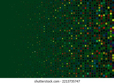 Dark Multicolor, Rainbow vector cover with spots. Blurred decorative design in abstract style with bubbles. Template for your brand book.
