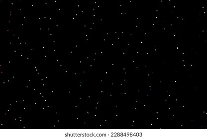 Multicolor oscuro, cubierta vectorial arco iris con estrellas pequeñas y grandes. Ilustración de colores brillantes con estrellas. El patrón se puede usar para anuncios de año nuevo, folletos.