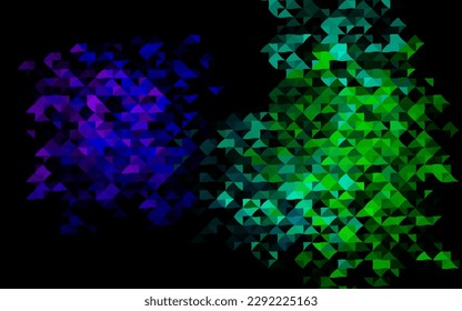 Dark Multicolor, Rainbow vector cover in polygonal style. Modern abstract illustration with colorful triangles. Pattern for busines ad, booklets, leaflets