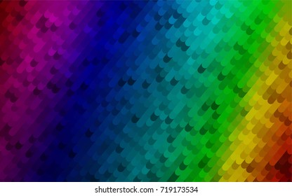 Dark Multicolor, Rainbow vector crooked abstract template. Glitter abstract illustration with wry lines. Brand-new style for your business design.