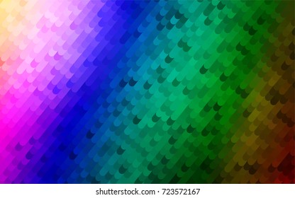 Dark Multicolor, Rainbow vector crooked abstract template. Shining crooked illustration in a brand-new style. The template can be used as a background for cell phones.