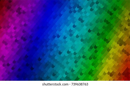 Dark Multicolor, Rainbow vector crooked abstract background. Shining illustration, which consist of curved lines. The elegant pattern can be used as part of a brand book.