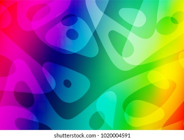 Dark Multicolor, Rainbow vector doodle blurred background. Sketchy hand drawn doodles on blurred background. The completely new template can be used for your brand book.