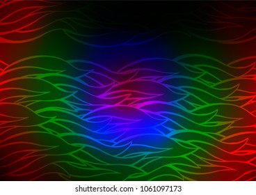 Dark Multicolor, Rainbow vector doodle blurred texture. Doodles on blurred abstract background with gradient. The best blurred design for your business.