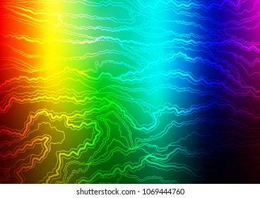 Dark Multicolor, Rainbow vector doodle blurred template. A completely new color illustration in doodle style. Hand painted design for web, wrapping, wallpaper.