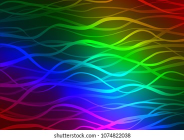Dark Multicolor, Rainbow vector doodle blurred texture. Brand-new colored illustration in blurry style with doodles. Hand painted design for web, leaflet, textile.