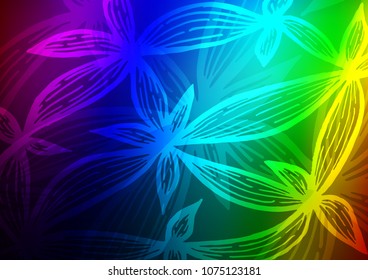 Dark Multicolor, Rainbow vector doodle blurred template. Doodles on blurred abstract background with gradient. The best blurred design for your business.