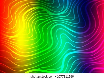 Dark Multicolor, Rainbow vector doodle blurred texture. Colorful illustration in abstract style with doodles and Zen tangles. Hand painted design for web, leaflet, textile.