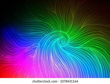 Dark Multicolor, Rainbow vector doodle blurred background. Colorful illustration in abstract style with doodles and Zen tangles. The pattern can be used for coloring books and pages for kids.