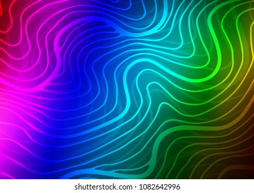 Dark Multicolor, Rainbow vector doodle blurred pattern. Modern geometrical abstract illustration with doodles. The elegant pattern can be used as a part of a brand book.