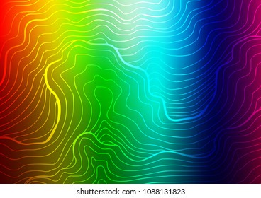 Dark Multicolor, Rainbow vector doodle blurred background. A vague abstract illustration with doodles in Indian style. A new texture for your design.