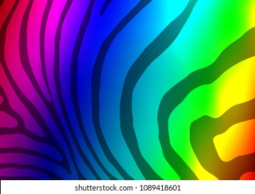 Dark Multicolor, Rainbow vector doodle blurred texture. Colorful abstract illustration with lines in Asian style. The completely new template can be used for your brand book.