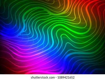 Dark Multicolor, Rainbow vector doodle blurred pattern. Geometric doodle illustration in Origami style with gradient. The pattern can be used for heads of websites and designs.
