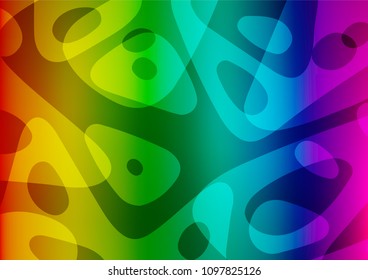 Dark Multicolor, Rainbow vector doodle blurred pattern. Geometric doodle illustration in Origami style with gradient. Hand painted design for web, wrapping, wallpaper.