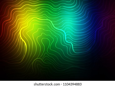 Dark Multicolor, Rainbow vector doodle blurred background. An elegant bright illustration with lines in Natural style. A new texture for your design.