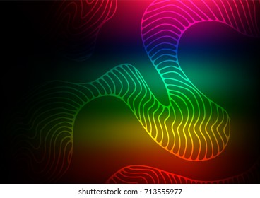 Dark Multicolor, Rainbow vector doodle blurred texture. Decorative shining illustration with doodles on abstract template. The elegant pattern can be used as a part of a brand book.