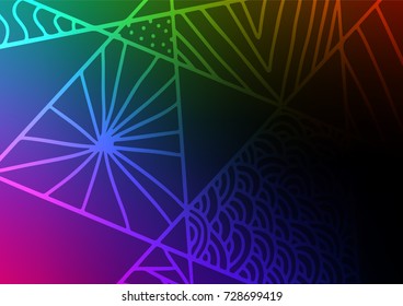 Dark Multicolor, Rainbow vector doodle blurred texture. Modern geometrical abstract illustration with doodles. The best blurred design for your business.