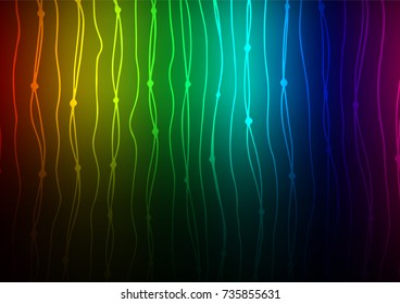 Dark Multicolor, Rainbow vector doodle blurred texture. Shining colored illustration with doodles in Arabic style. The elegant pattern can be used as a part of a brand book.
