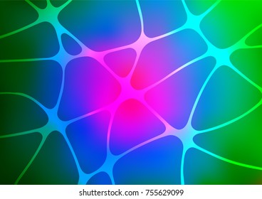 Dark Multicolor, Rainbow vector doodle blurred template. Ethnic elegant natural pattern with gradient. A completely new template for your business design.