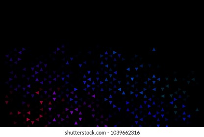 Dark Multicolor, Rainbow vector geometric simple minimalistic background, which consist of triangles on white background. Triangular pattern with gradient for your business design. 