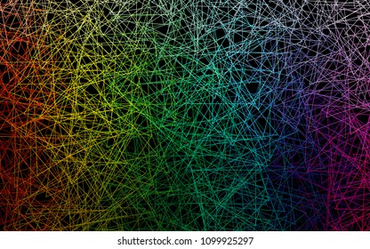 Dark Multicolor, Rainbow vector geometric simple minimalistic background, which consist of triangles on white background. Triangular pattern with gradient for your business design. 
