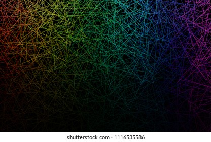 Dark Multicolor, Rainbow vector geometric simple minimalistic background, which consist of triangles on white background. Triangular pattern with gradient for your business design. 