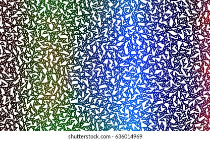 Dark Multicolor, Rainbow vector geometric simple minimalistic background, which consist of triangles on white background. Triangular pattern with gradient for your business design. 