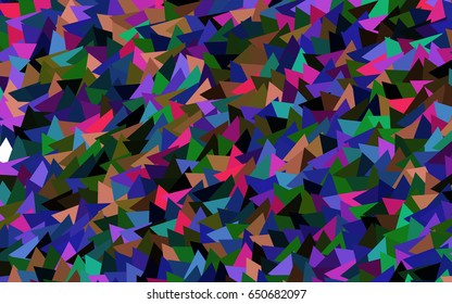 Dark Multicolor, Rainbow vector geometric simple minimalistic background, which consist of triangles on white background. Triangular pattern with gradient for your business design. 