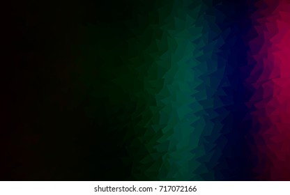 Dark Multicolor, Rainbow vector geometric simple minimalistic background, which consist of triangles on white background. Triangular pattern with gradient for your business design. 