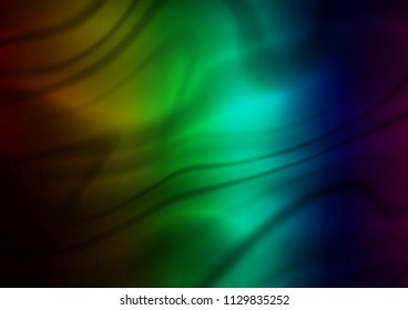 Dark Multicolor, Rainbow vector glossy abstract template. Colorful illustration in abstract style with gradient. The completely new template can be used for your brand book.