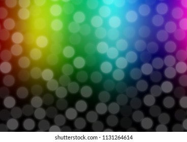 Dark Multicolor, Rainbow vector glossy abstract template. A completely new color illustration in a bokeh style. The blurred design can be used for your web site.