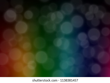 Dark Multicolor, Rainbow vector glossy abstract background. A completely new color illustration in a bokeh style. The best blurred design for your business.