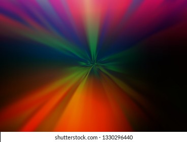 Dark Multicolor, Rainbow vector glossy abstract template. Creative illustration in halftone style with gradient. A completely new design for your business.